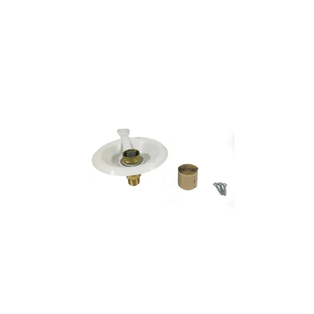 City Water Dish W/Brass Check Valve, Polar White - BBM94218